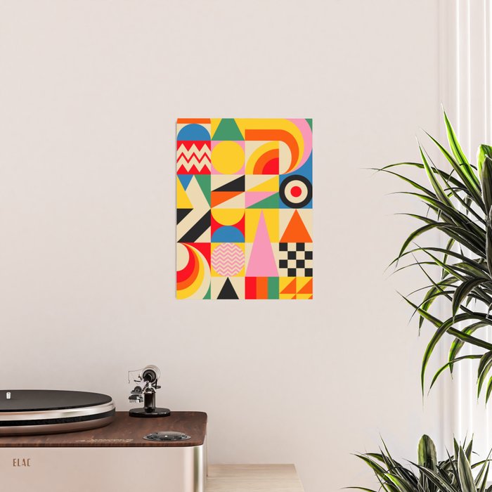 Happy Geometric Vibes Poster Gallery Image 2