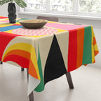 Happy Geometric Vibes Tablecloth Gallery Image 3