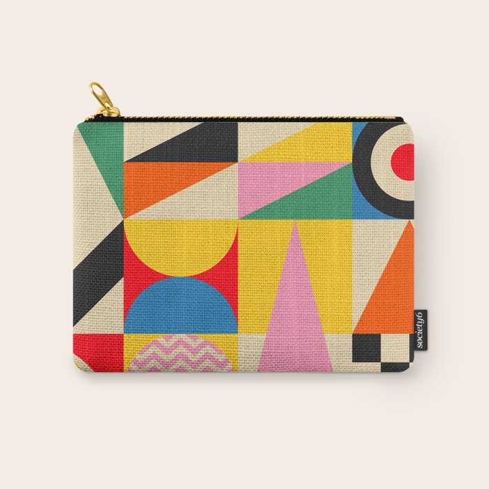 Happy Geometric Vibes Carry All Pouch Gallery Image 1