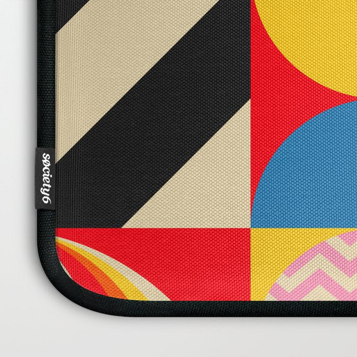 Happy Geometric Vibes Laptop Sleeve Gallery Image 3