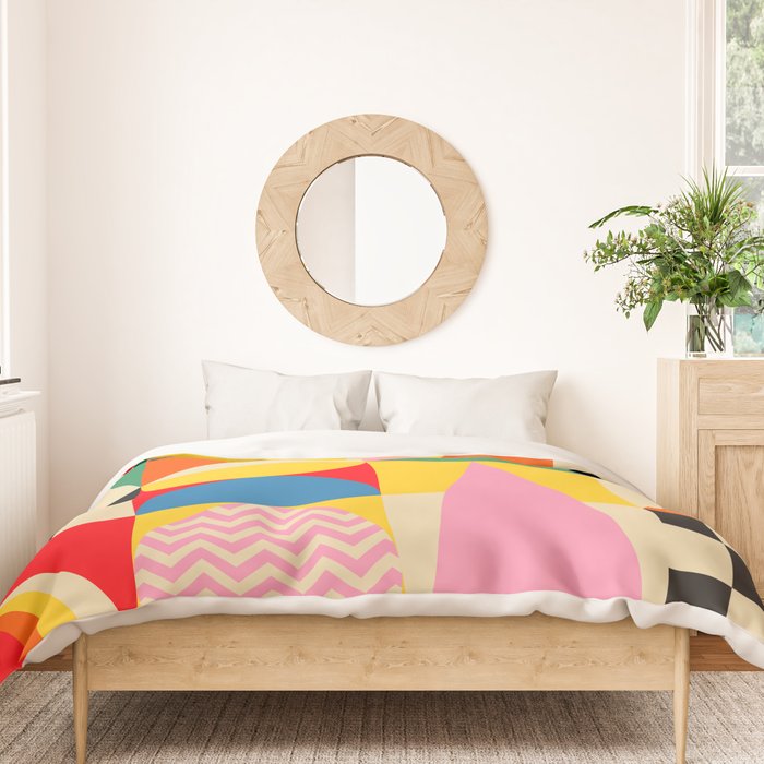 Happy Geometric Vibes Duvet Cover Gallery Image 3