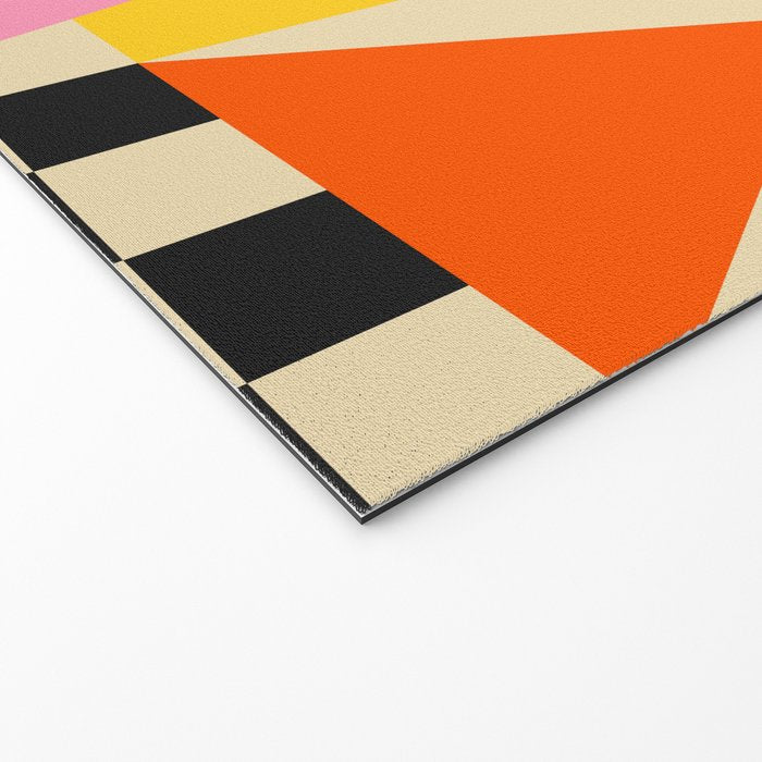 Happy Geometric Vibes Welcome Mat Gallery Image 2