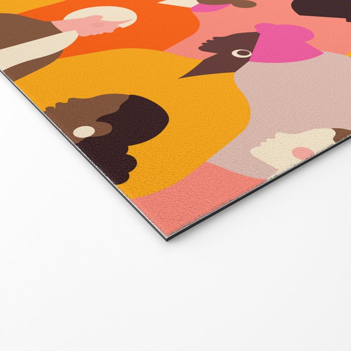 Female diverse faces pink Welcome Mat Gallery Image 2