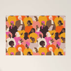 Female diverse faces pink Welcome Mat Gallery Image 1