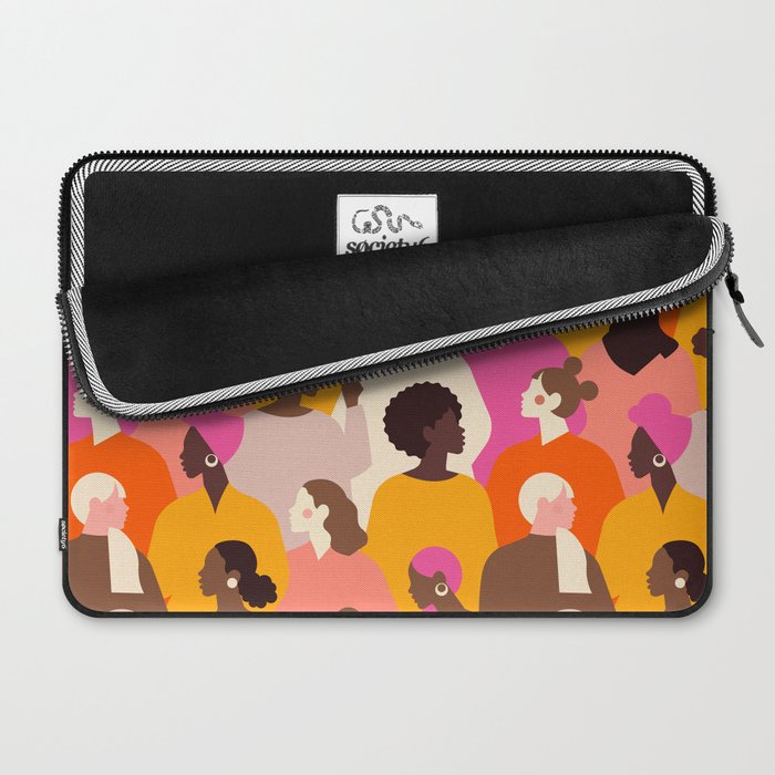 Female diverse faces pink Laptop Sleeve Gallery Image 2