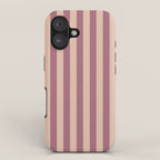 Dusty Rose Striped iPhone Case Gallery Image 1