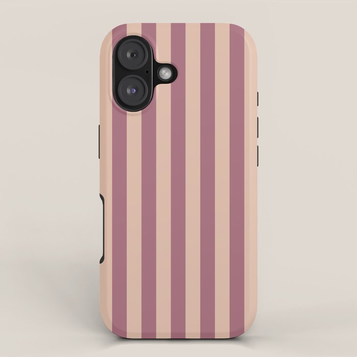 Dusty Rose Striped iPhone Case Gallery Image 1