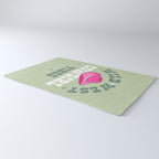 Wild-West Cowgirl Vibes with Hat Typography Pink and Green Rug Gallery Image 3