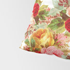 Boho chic pink yellow red roses floral vintage painting Pillow Sham Gallery Image 4