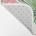 Tropical Jungle Hibiscus Flowers - Floral Bath Mat Gallery Image 2