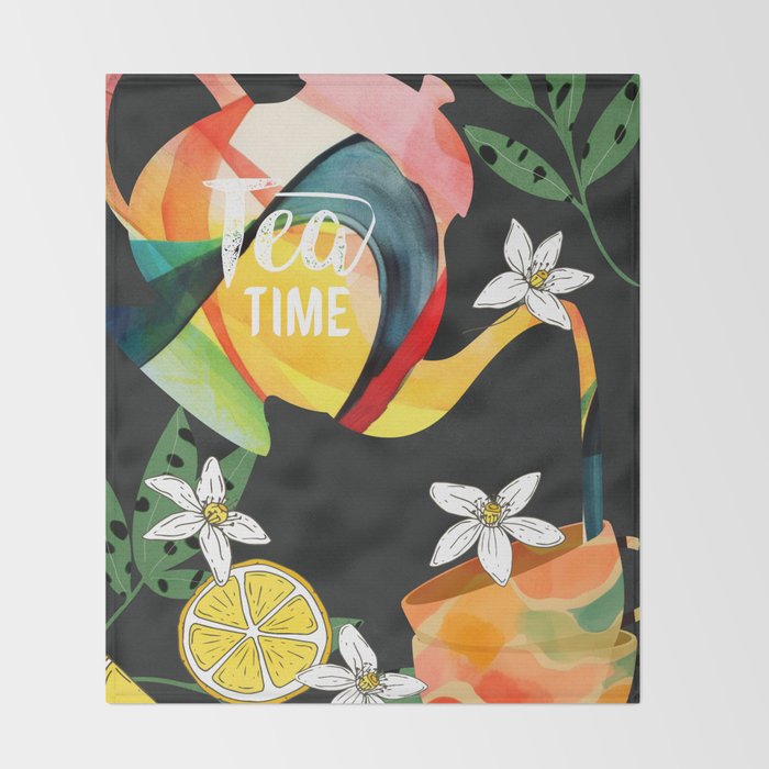 Tea Time 1 Throw Blanket Gallery Image 2