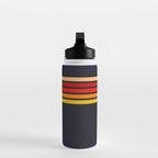 Abstract Minimal Retro Stripes 70s Style - KojÅ«ro Water Bottle Gallery Image 3