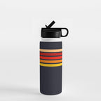 Abstract Minimal Retro Stripes 70s Style - KojÅ«ro Water Bottle Gallery Image 1
