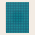 Gingham Check Pattern in Teal Blue Notebook Gallery Image 4