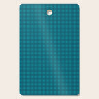 Gingham Check Pattern in Teal Blue Cutting Board Gallery Image 1