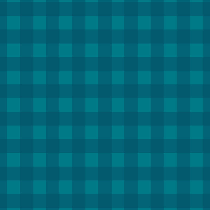 Gingham Check Pattern in Teal Blue Coffee Mug Gallery Image 2