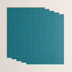 Gingham Check Pattern in Teal Blue Wrapping Paper Gallery Image 3
