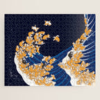 Shiba Inu The Great Wave in Night Jigsaw Puzzle Gallery Image 1