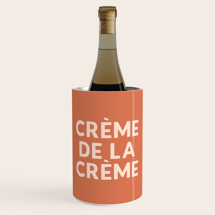 Creme de la Creme French Retro Hand Lettering Wine Chiller Gallery Image 1
