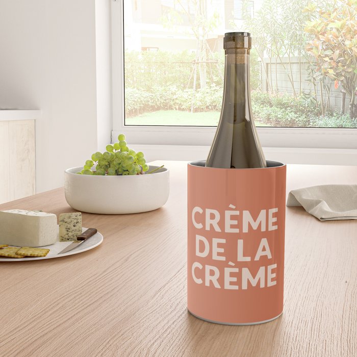 Creme de la Creme French Retro Hand Lettering Wine Chiller Gallery Image 4
