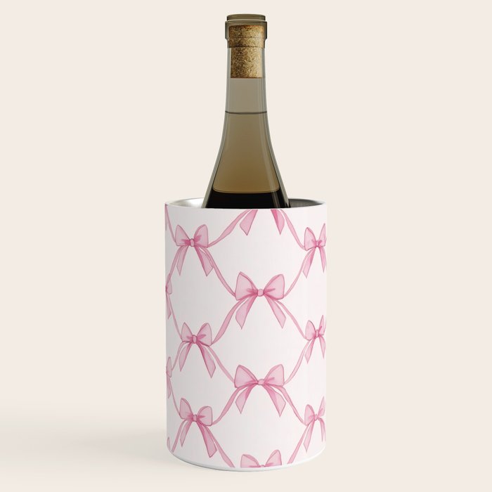 Coquette Aesthetic Pastel Pink Bows Cute Balletcore Joy of Together Wine Chiller Gallery Image 3