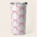 Coquette Aesthetic Pastel Pink Bows Cute Balletcore Joy of Together Travel Mug Gallery Image 2
