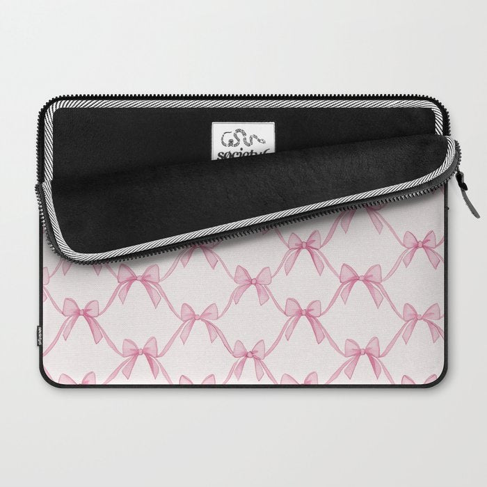 Coquette Aesthetic Pastel Pink Bows Cute Balletcore Joy of Together Laptop Sleeve Gallery Image 2