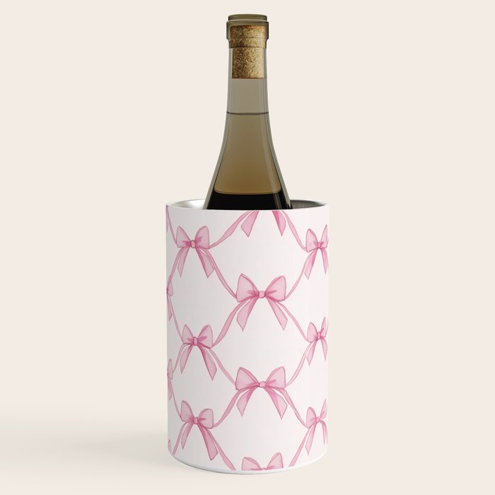 Coquette Aesthetic Pastel Pink Bows Cute Balletcore Joy of Together Wine Chiller Gallery Image 2