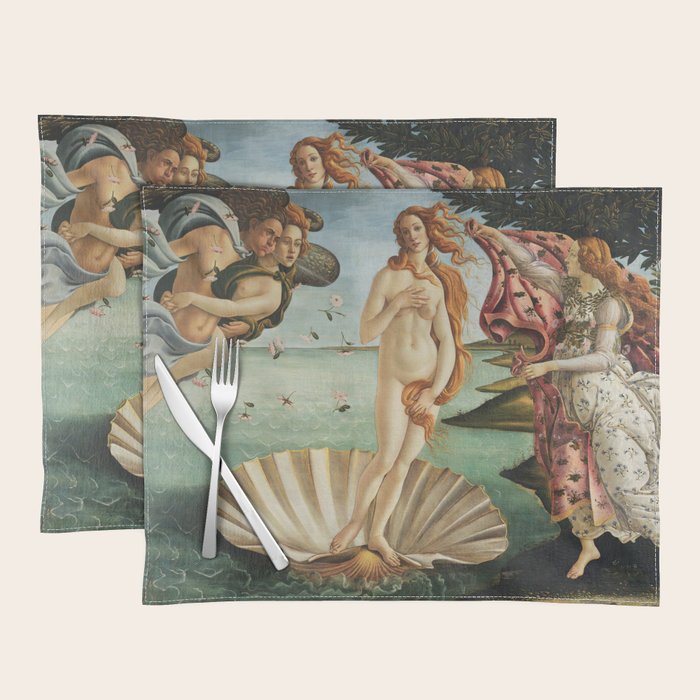 The Birth of Venus by Sandro Botticelli, 1445 Placemat Gallery Image 1