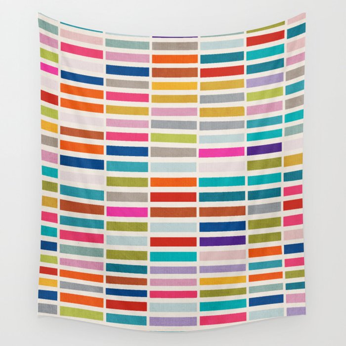 Mosaic Tiles Geometric Colorful Artwork Wall Tapestry Gallery Image 4