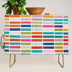 Mosaic Tiles Geometric Colorful Artwork Credenza Gallery Image 1