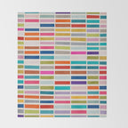 Mosaic Tiles Geometric Colorful Artwork Throw Blanket Gallery Image 2