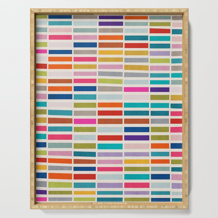 Mosaic Tiles Geometric Colorful Artwork Serving Tray Gallery Image 1