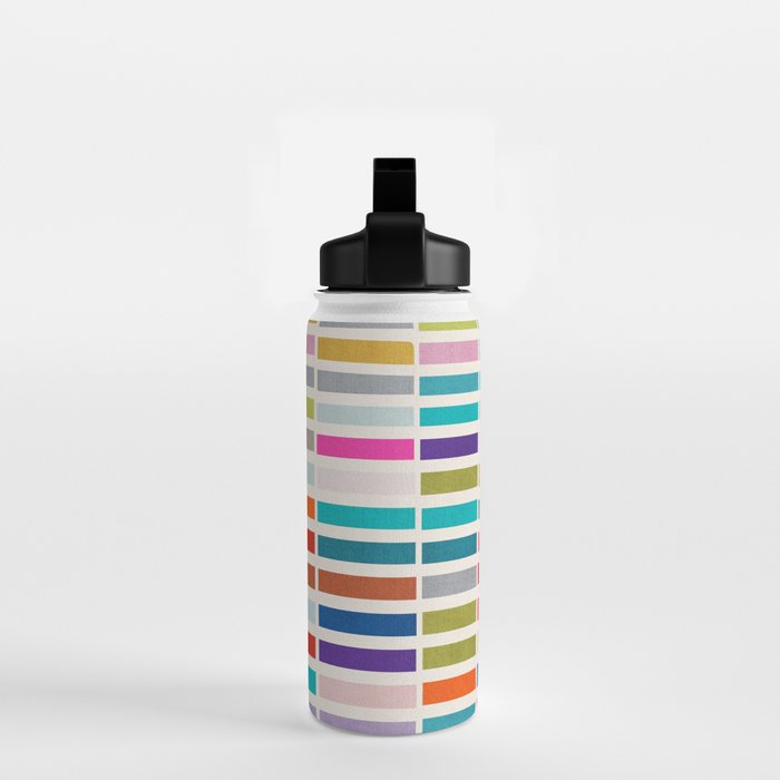 Mosaic Tiles Geometric Colorful Artwork Water Bottle Gallery Image 2