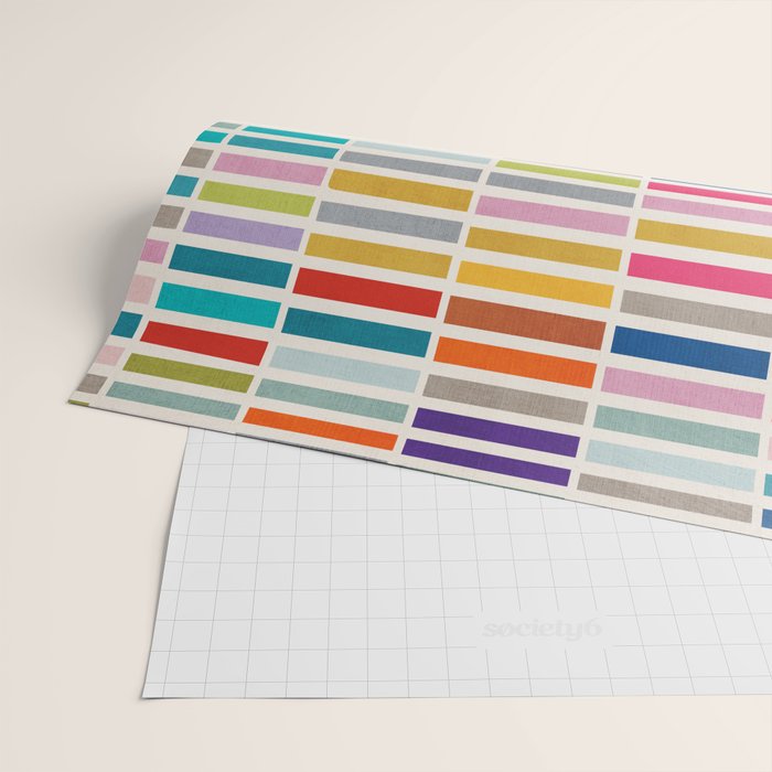 Mosaic Tiles Geometric Colorful Artwork Wrapping Paper Gallery Image 2