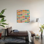 Mosaic Tiles Geometric Colorful Artwork Wood Wall Art Gallery Image 2