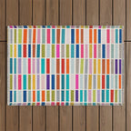 Mosaic Tiles Geometric Colorful Artwork Outdoor Rug Gallery Image 1