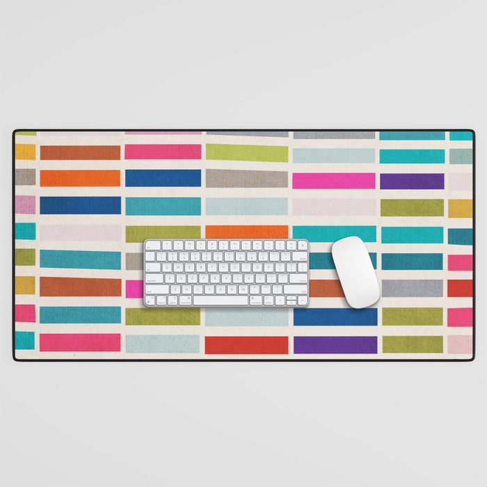 Mosaic Tiles Geometric Colorful Artwork Desk Mat Gallery Image 1