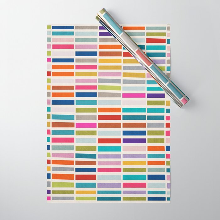 Mosaic Tiles Geometric Colorful Artwork Wrapping Paper Gallery Image 1