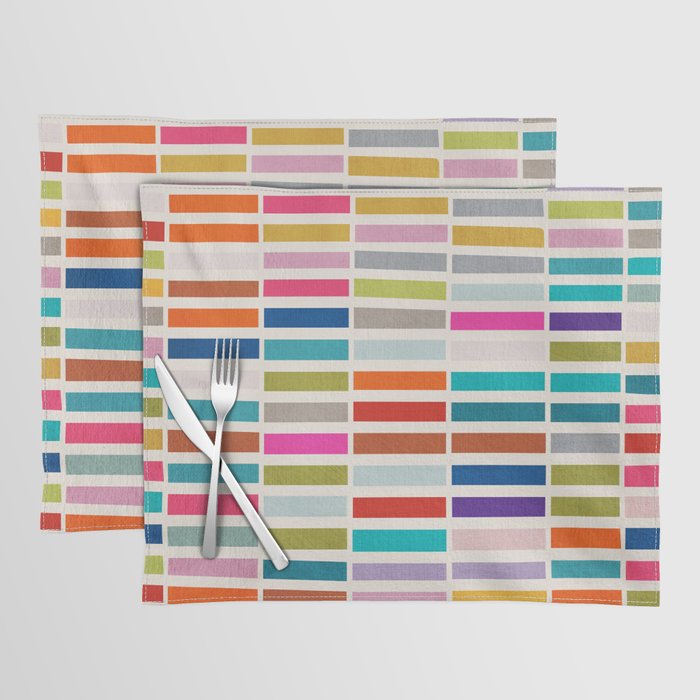 Mosaic Tiles Geometric Colorful Artwork Placemat Gallery Image 1