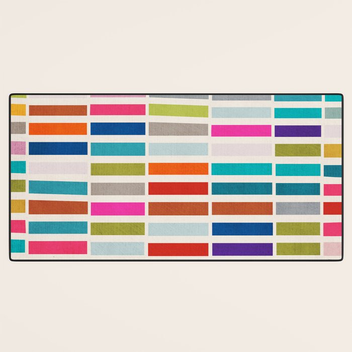 Mosaic Tiles Geometric Colorful Artwork Desk Mat Gallery Image 3
