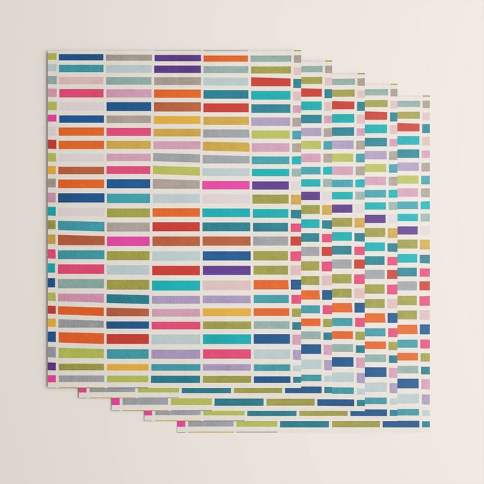 Mosaic Tiles Geometric Colorful Artwork Wrapping Paper Gallery Image 3