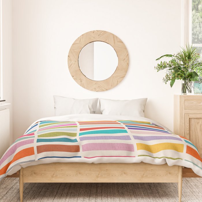 Mosaic Tiles Geometric Colorful Artwork Duvet Cover Gallery Image 3