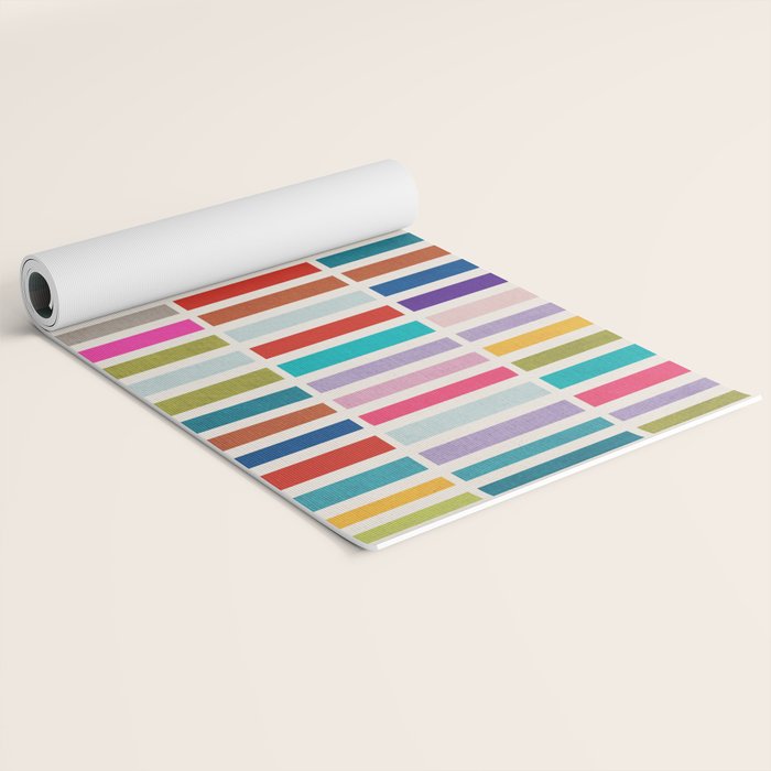 Mosaic Tiles Geometric Colorful Artwork Yoga Mat Gallery Image 2