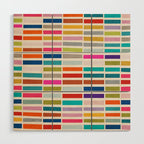 Mosaic Tiles Geometric Colorful Artwork Wood Wall Art Gallery Image 1