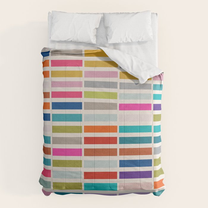 Mosaic Tiles Geometric Colorful Artwork Comforter Gallery Image 6