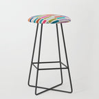 Mosaic Tiles Geometric Colorful Artwork Stool Gallery Image 1
