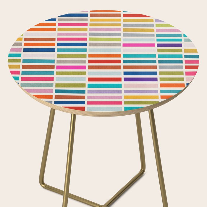 Mosaic Tiles Geometric Colorful Artwork Side Table Gallery Image 2