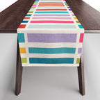 Mosaic Tiles Geometric Colorful Artwork Table Runner Gallery Image 1