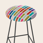 Mosaic Tiles Geometric Colorful Artwork Stool Gallery Image 2
